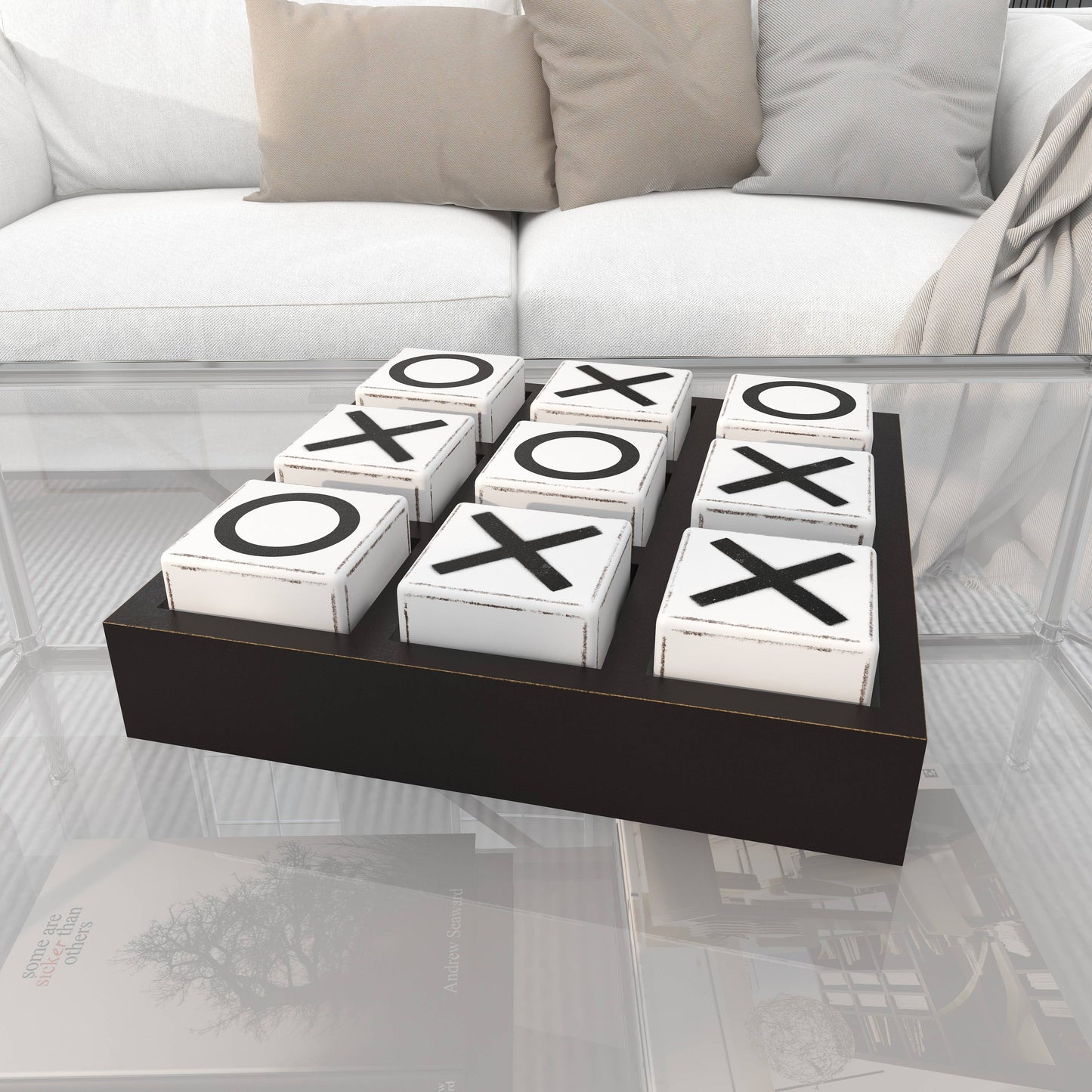 Traditional Black Wooden Game Set
