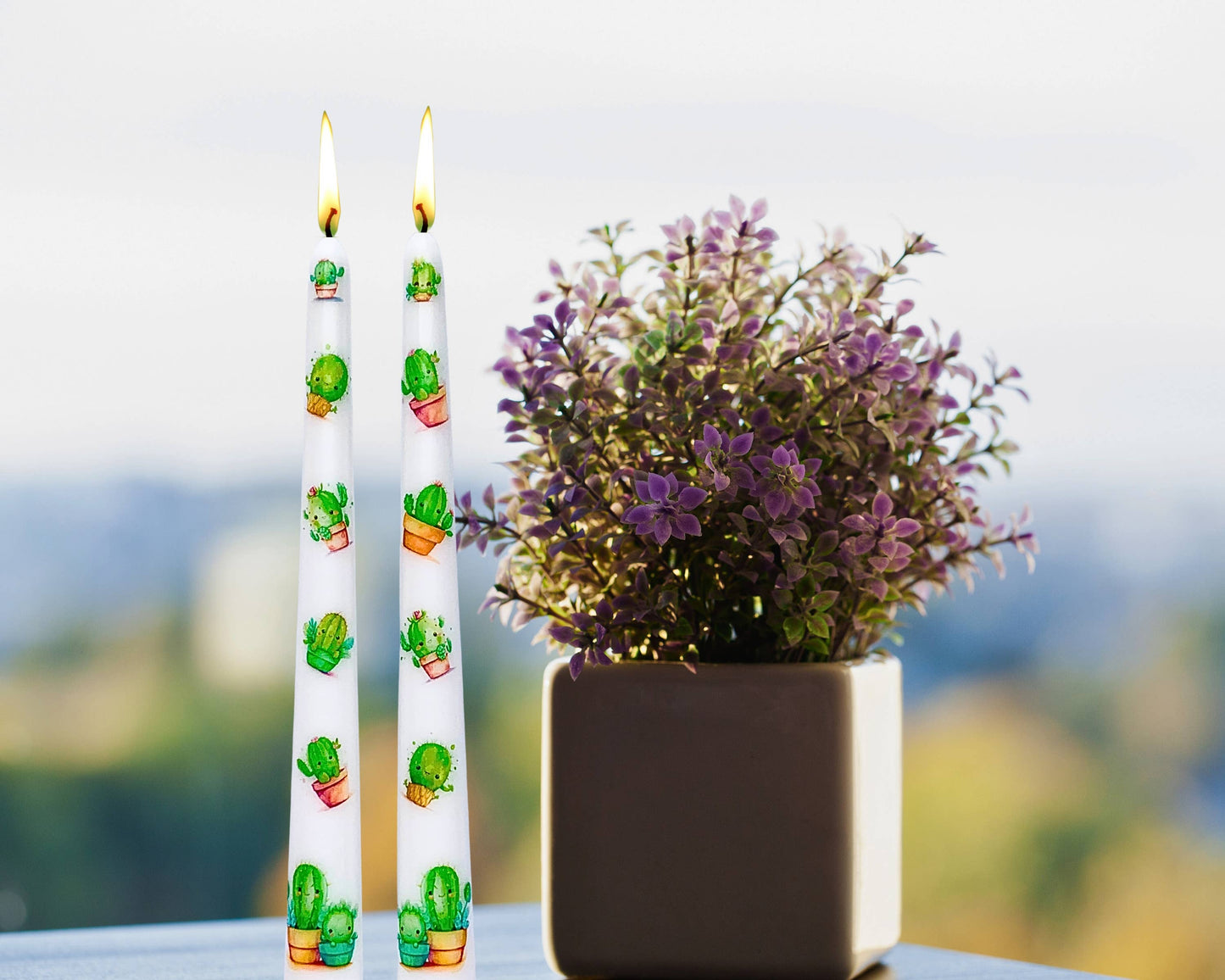 Southwest Succulent Taper Candles Home Decor and Gifts
