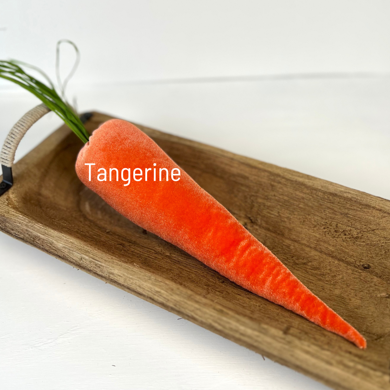 Lush Velvet Carrots Spring Basket Decor, Unique Wall Hanging
