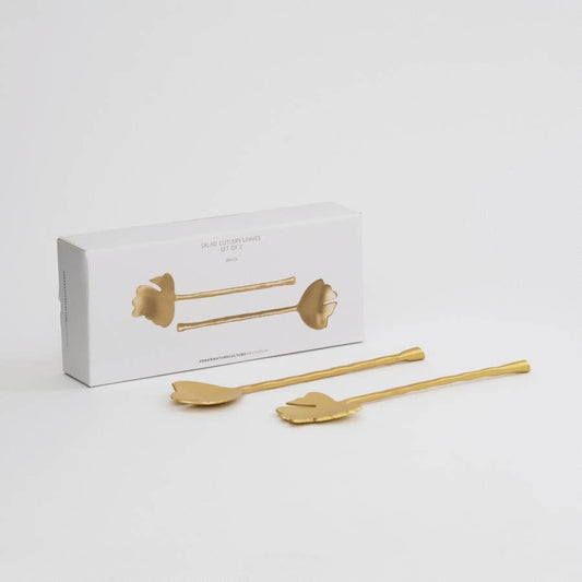 Set Of 2 Leaf Salad Servers In Giftbox