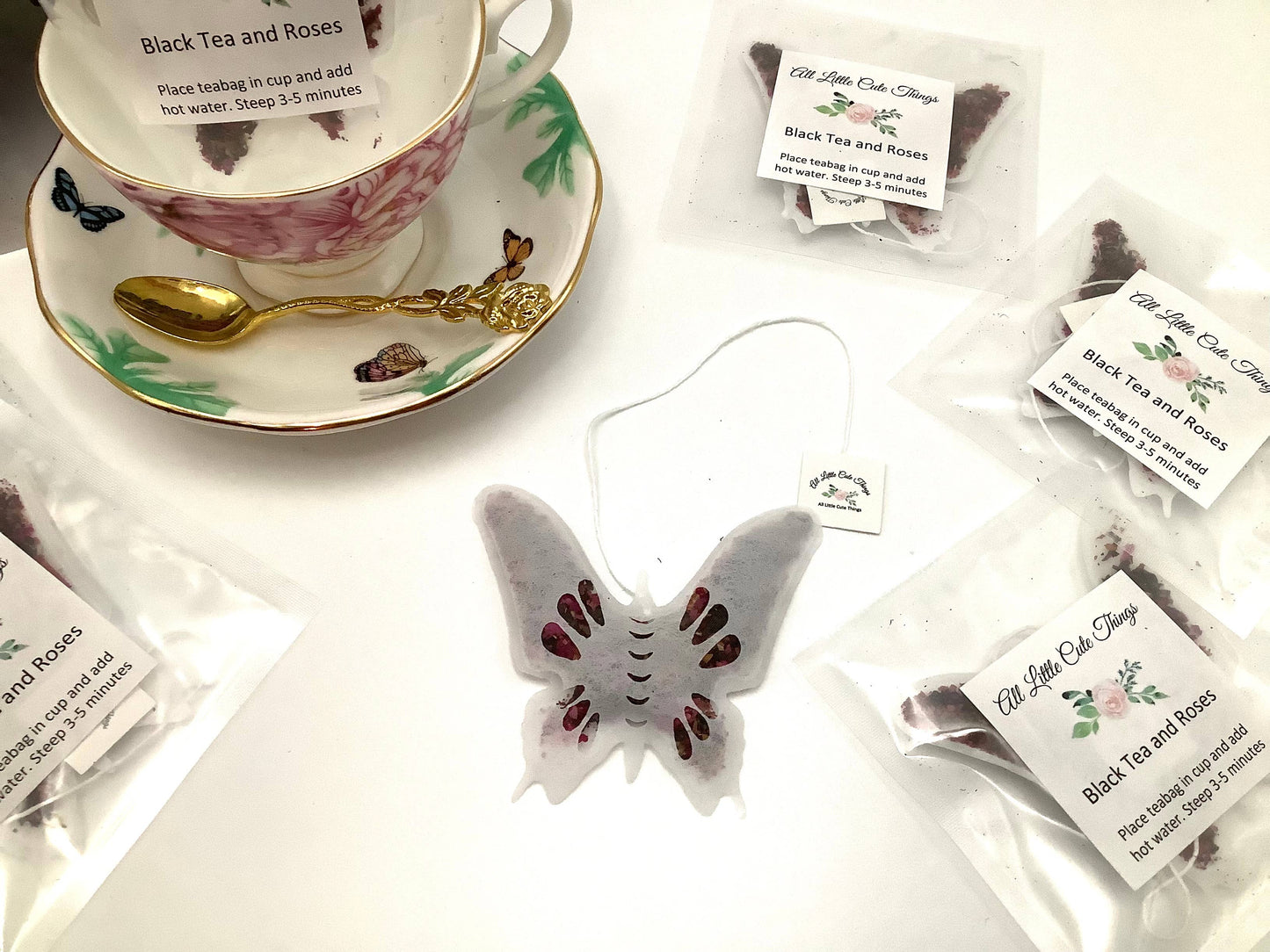 Butterfly Black Tea and Roses All Little Cute Things packet