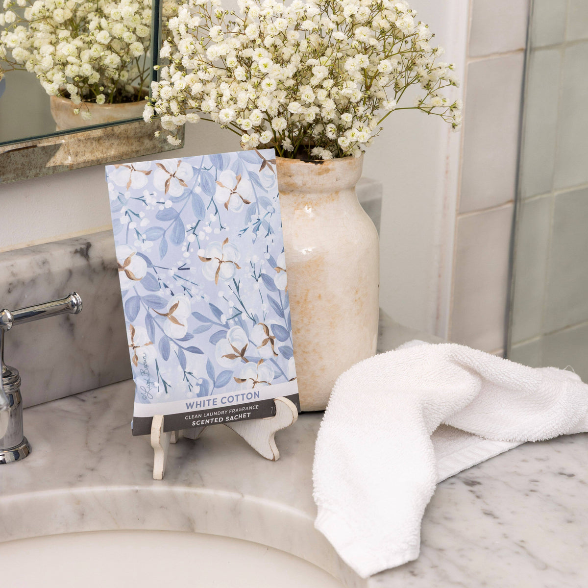 Fresh Scents | White Cotton Sachets | Stocking Stuffer