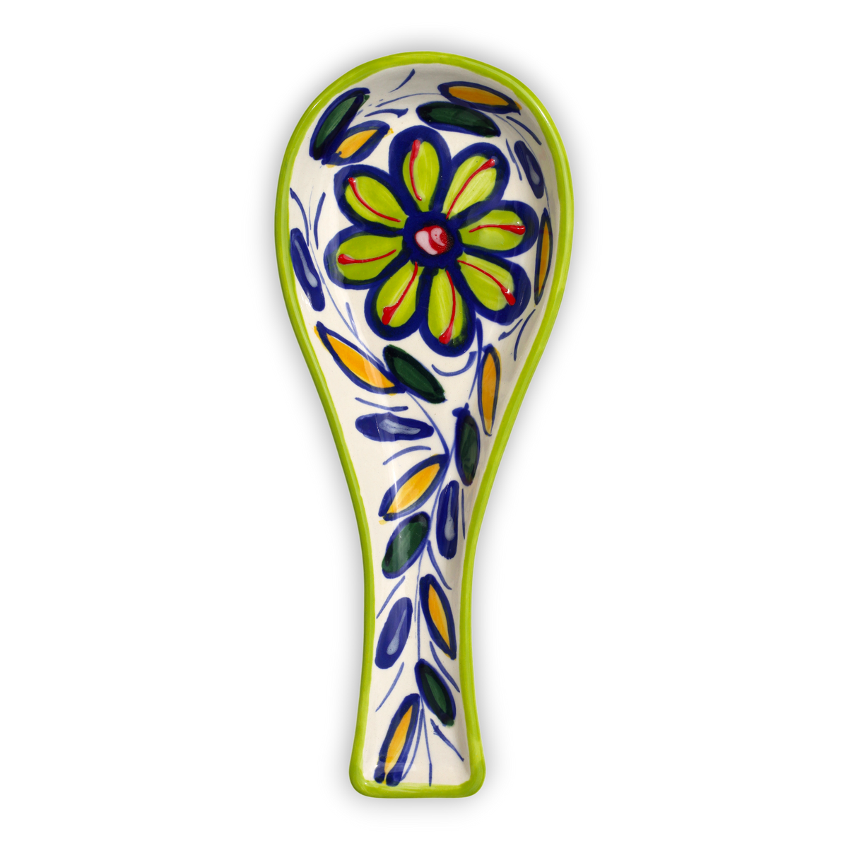 Lime Ceramic Spoon Rest