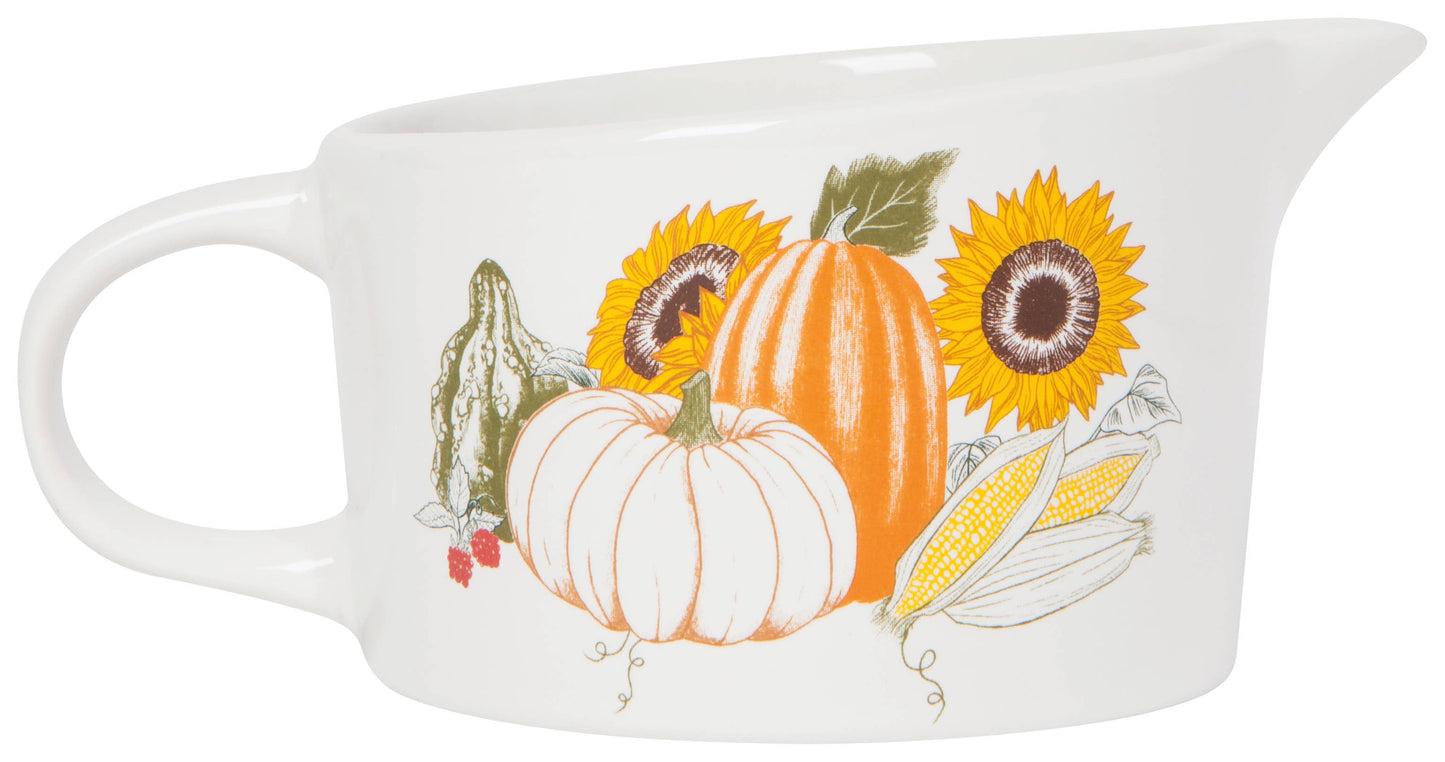 Cornucopia Thanksgiving Gravy Boat
