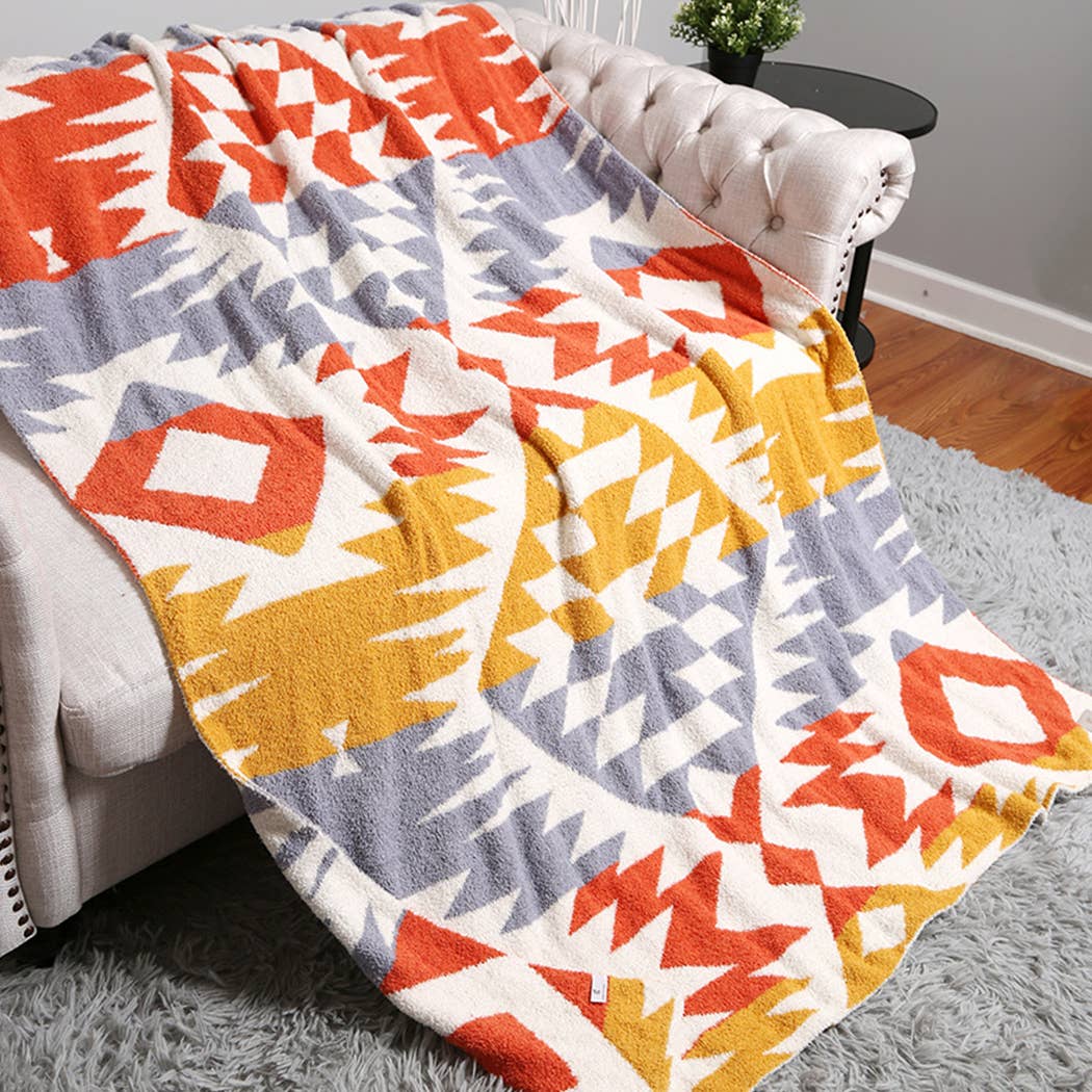 Tribal Pattern Cozy Soft Throw Blanket