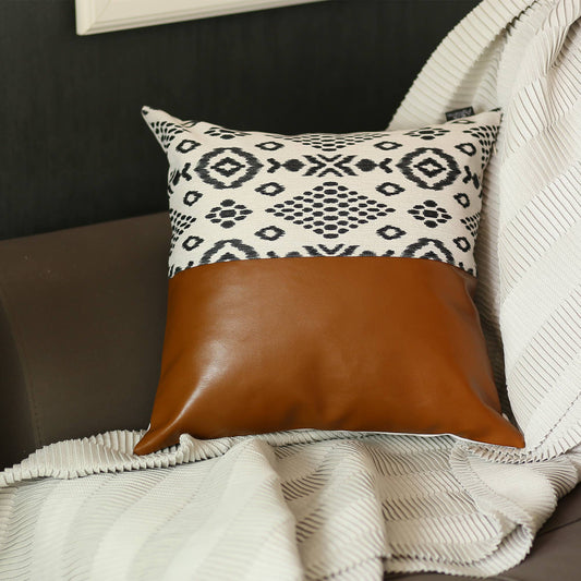 Decorative Vegan Faux Leather Throw Pillows