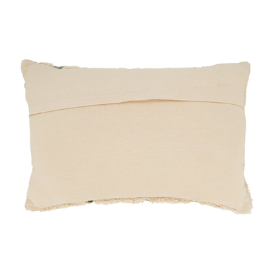 Green Tufted Abstract Lumbar Throw Pillow