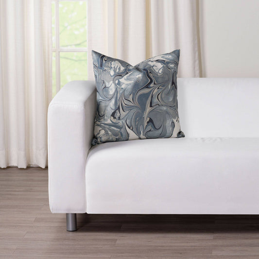Siscovers Wanderlust Sapphire Marble Print Throw Pillow