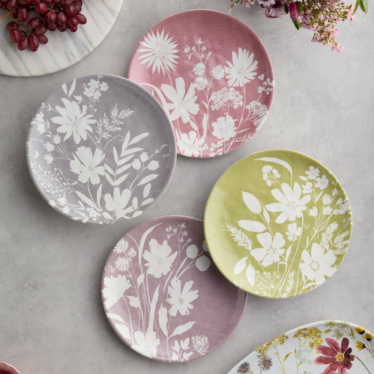 Wildflowers Dinner Plate 11in 4 asst