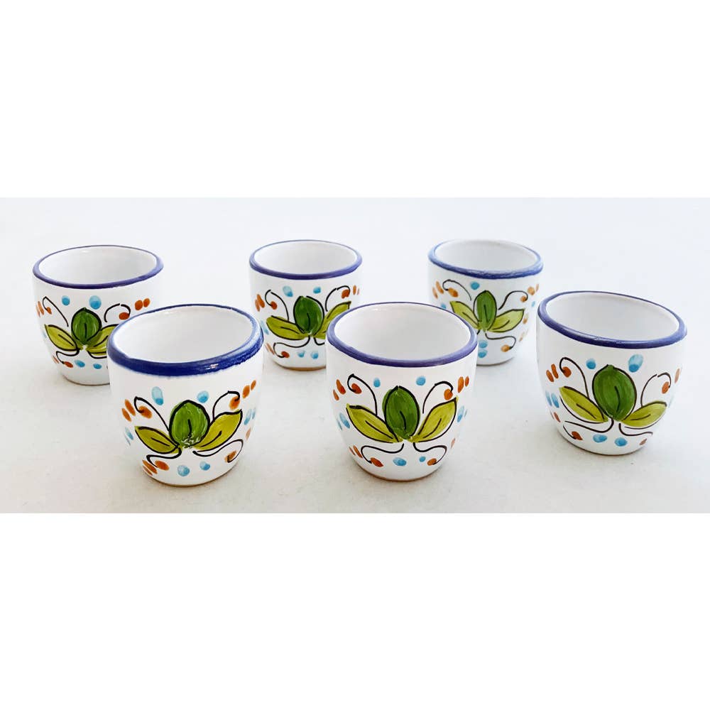 8 piece hand painted Limoncello set
