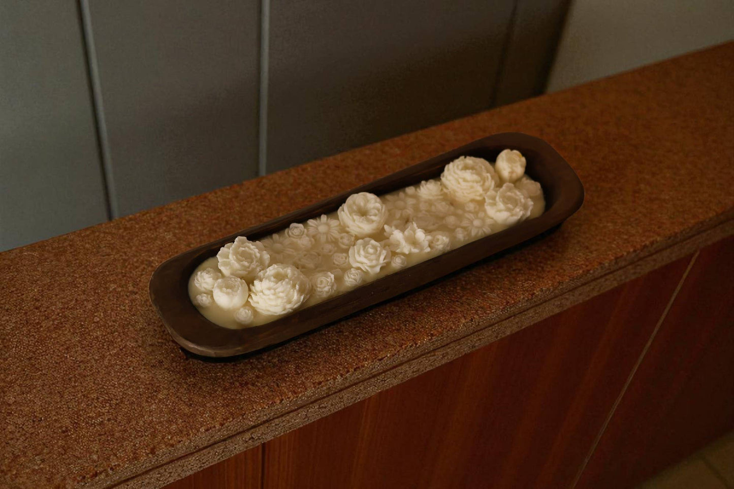 HUGE Flower Candle 28 oz -Dough Bowl Candle 19½" X 5½" X 2"