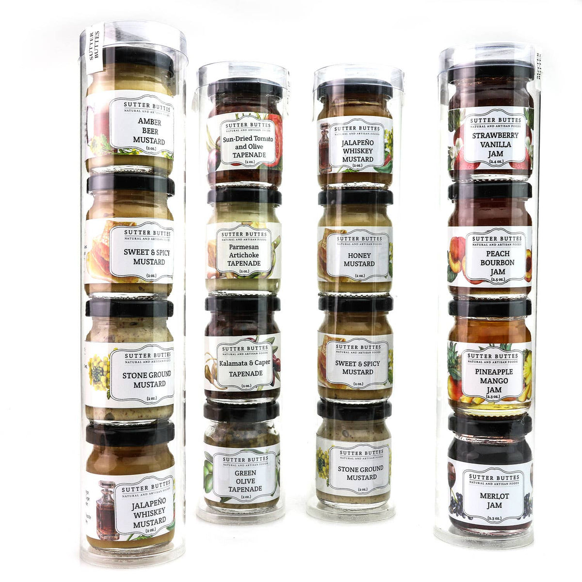 Gourmet Gift Tubes – 4 - 2 oz. mini jars: