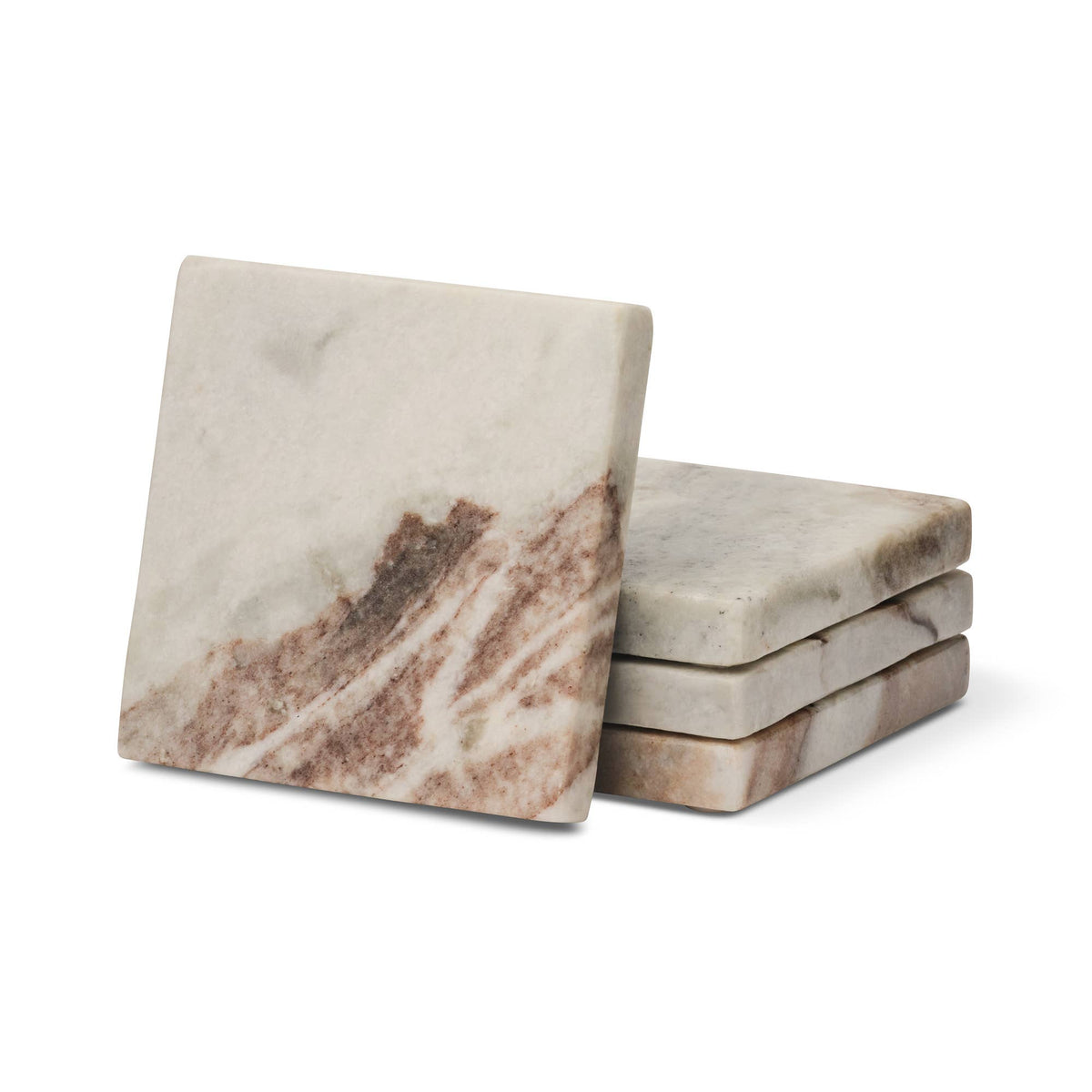 4pk Square Marble Coaster - Torrento