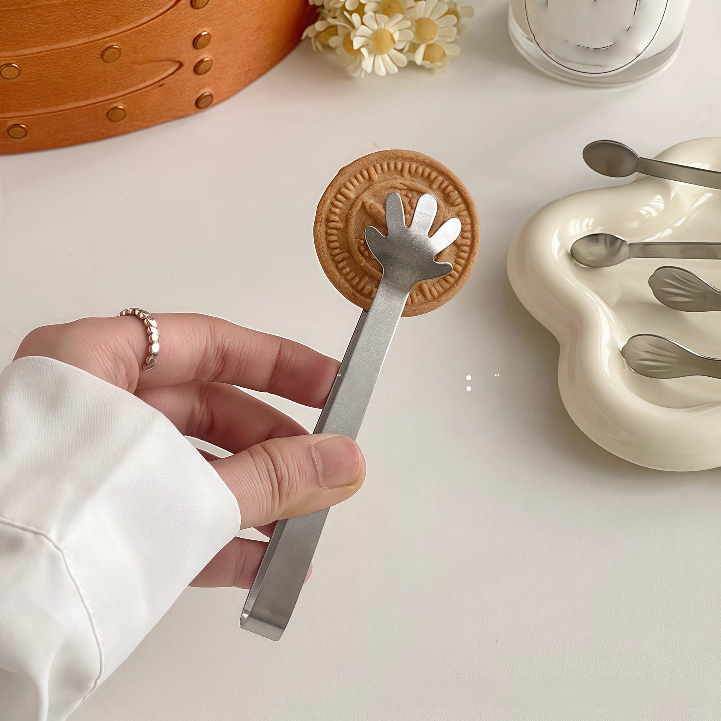 Novelty Mini Snack Tongs (Stainless Steel)