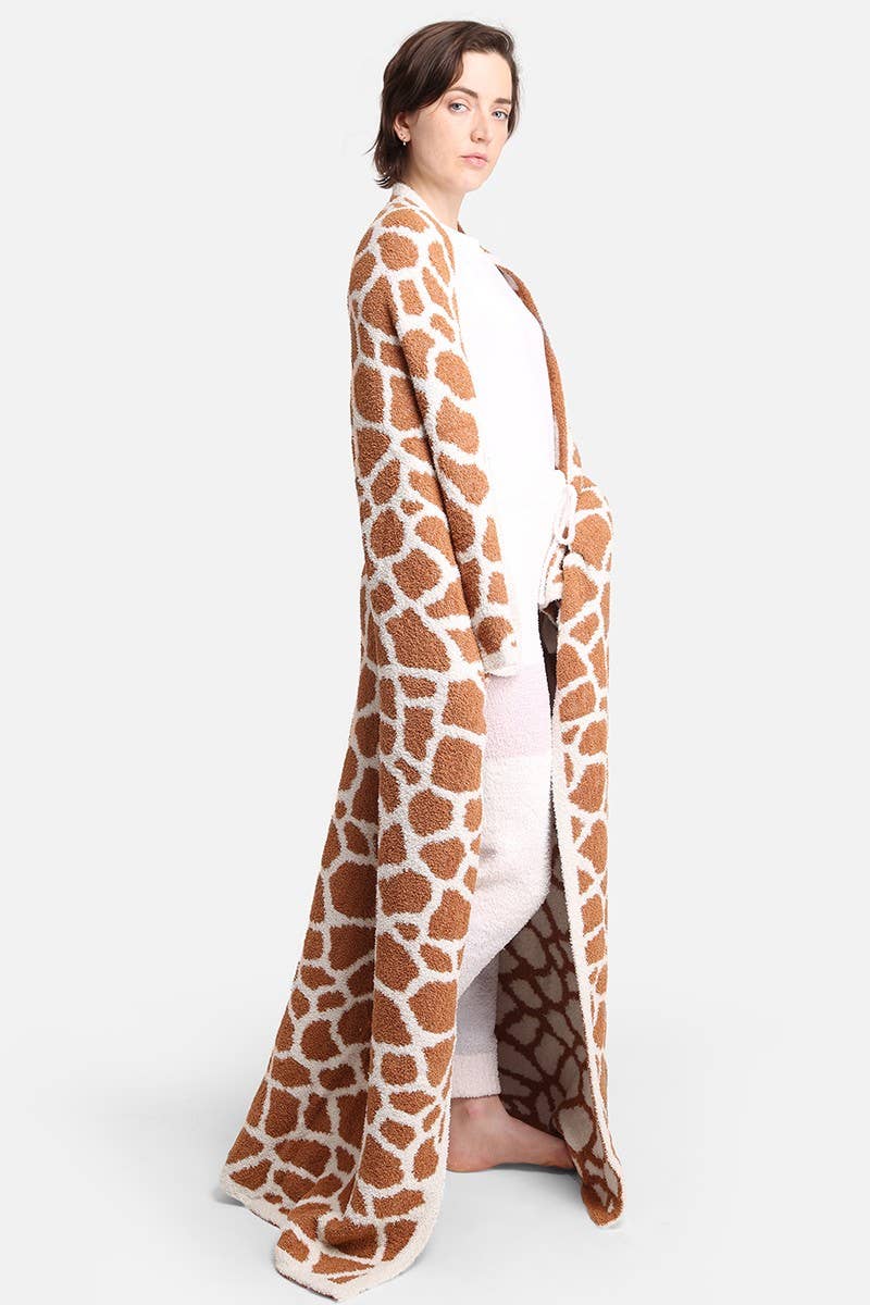 Giraffe Print Luxury Soft Throw Blanket