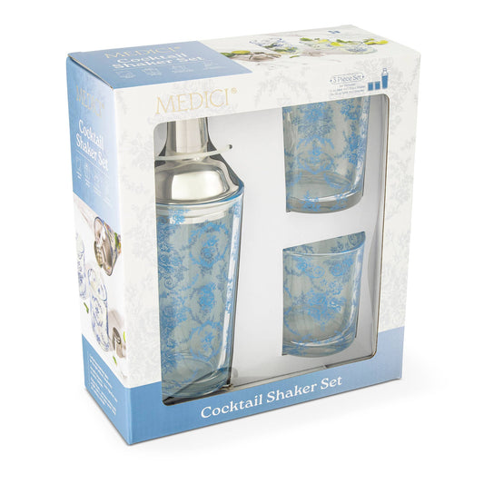 3pc DOF Shaker Set - Blue Toile