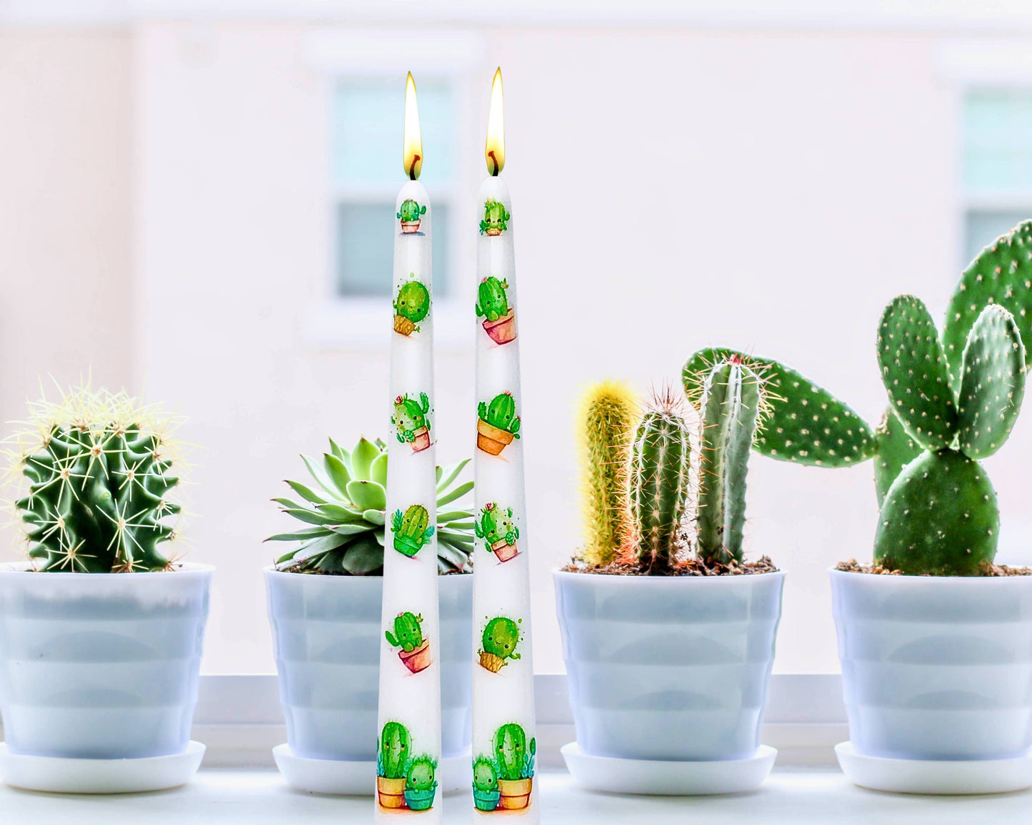 Southwest Succulent Taper Candles Home Decor and Gifts
