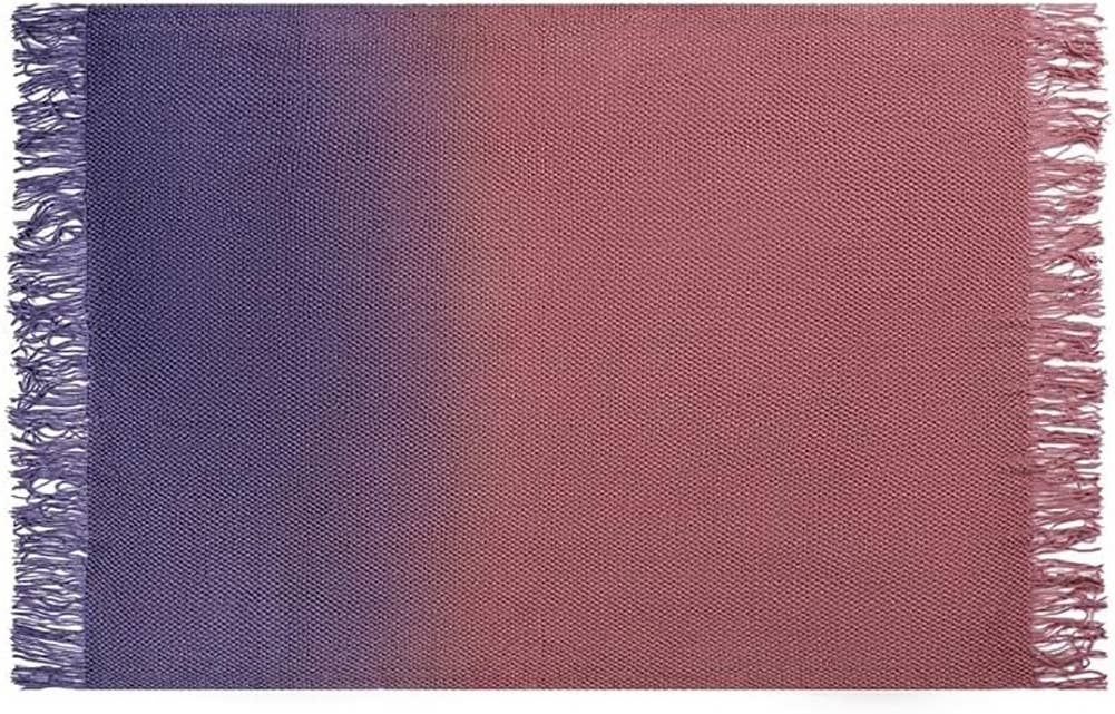 Purple Ombre Gradient Textured Throw Blanket - 50"W x 60"L