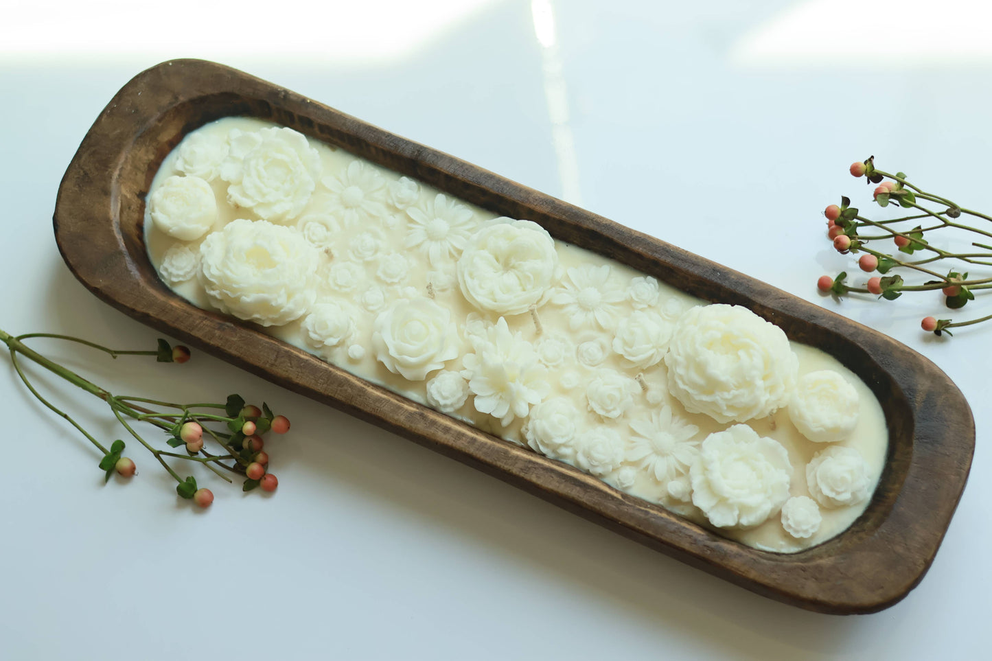 HUGE Flower Candle 28 oz -Dough Bowl Candle 19½" X 5½" X 2"