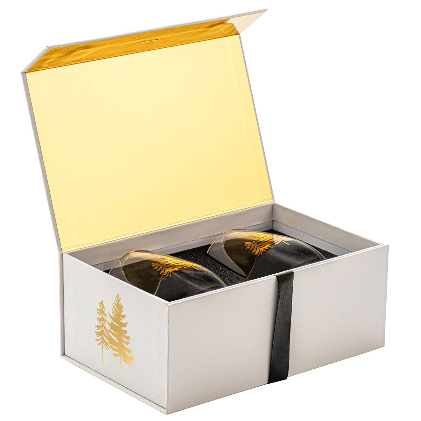 *NEW* Trees Stemless Wine Glasses, Boxed Set of 2