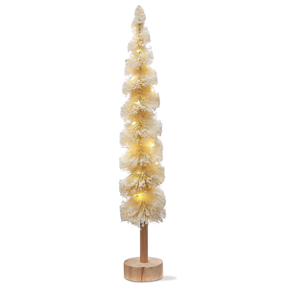 Snow tipped Spiral Sisal Tree Tl White Christmas