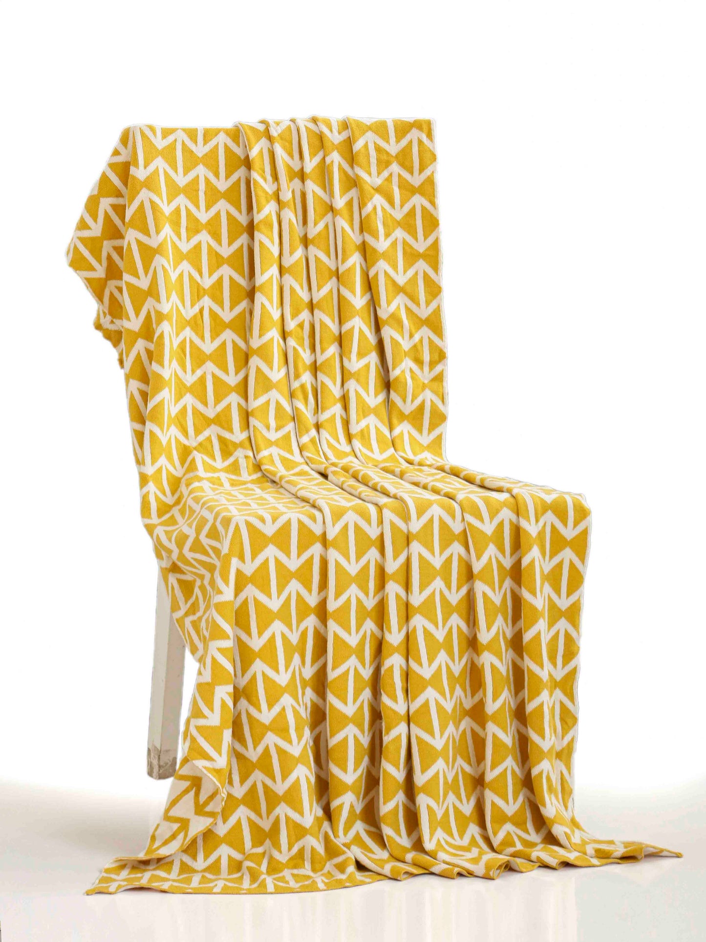 Anna Knitted Cotton Throw Blanket