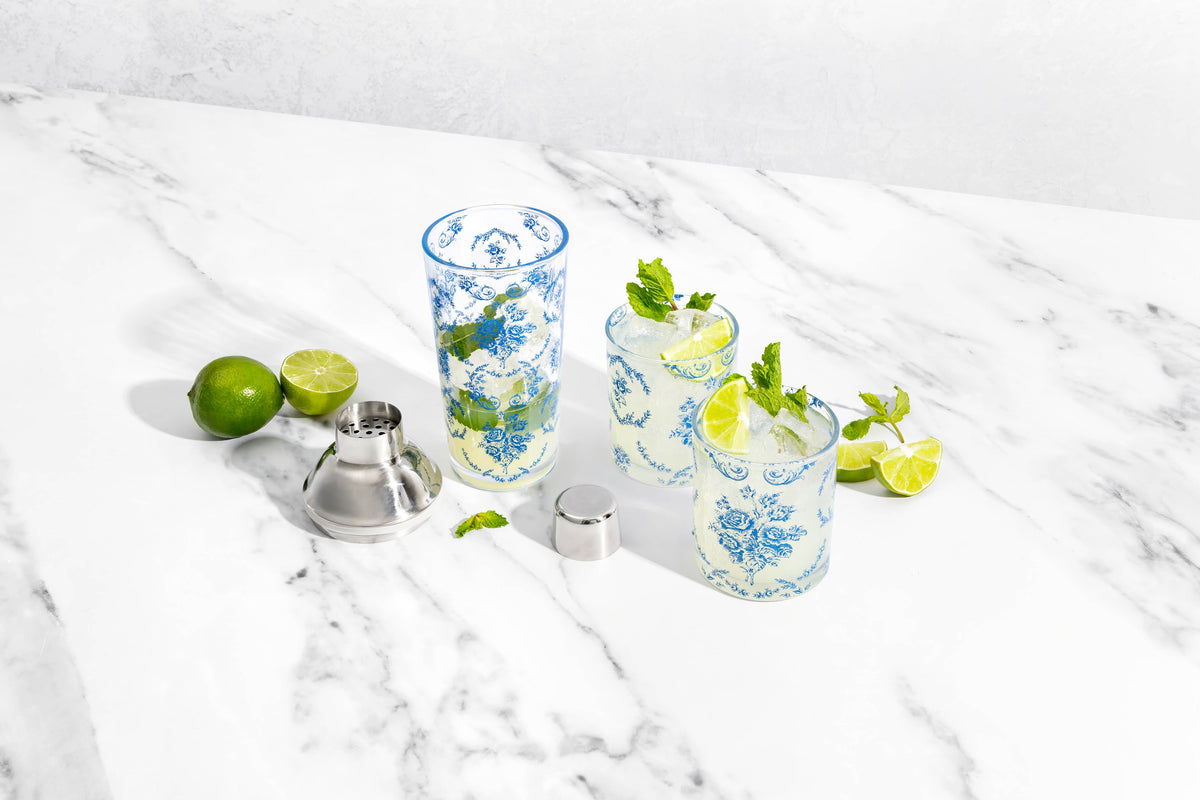 3pc DOF Shaker Set - Blue Toile