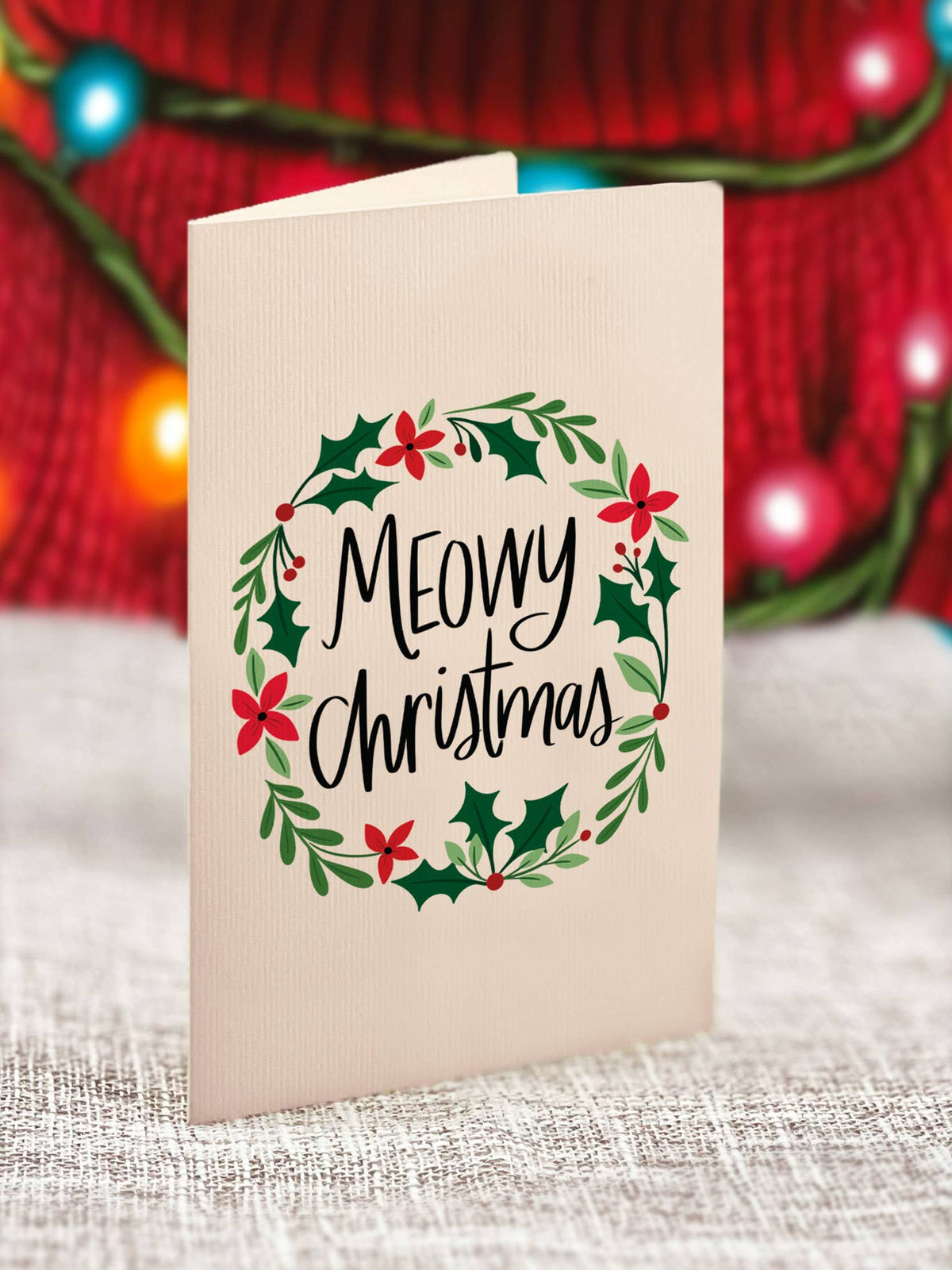 Mini Christmas Kitten Pop-up Greeting Card
