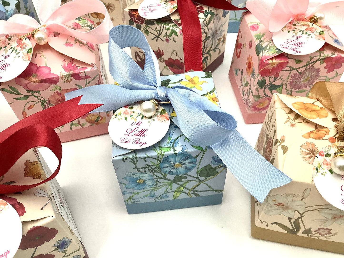 Beautiful Floral Tea Box. Black Tea with Rose Petals Teabag