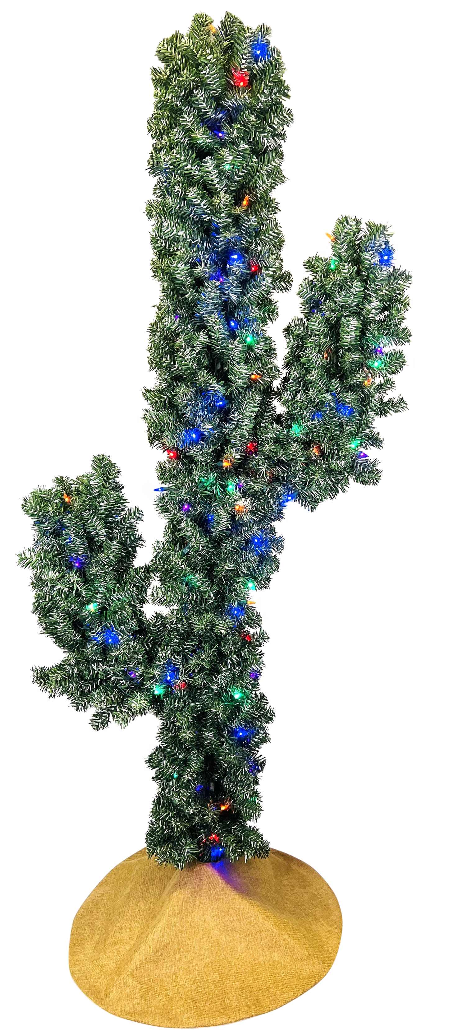 Pre-lit LED Lights Cactus Christmas Tree 6 Foot Tall