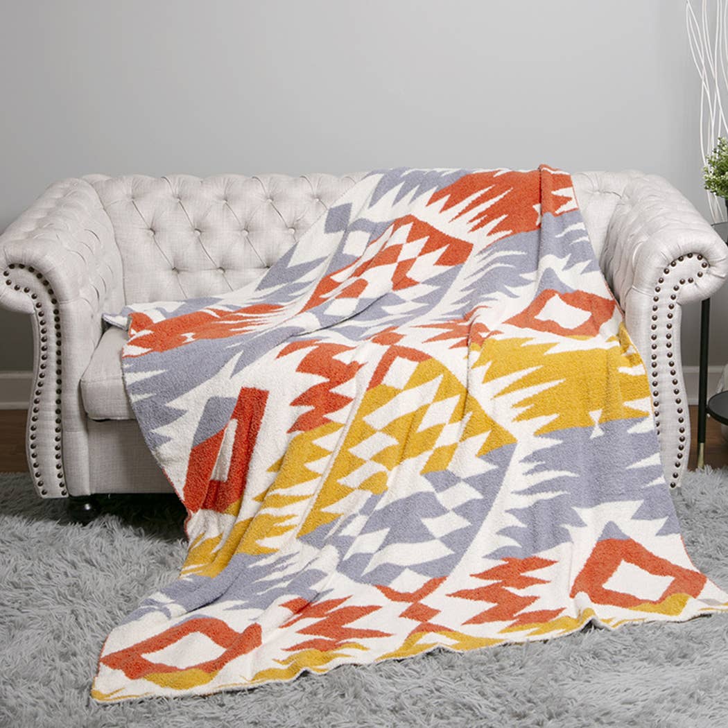 Tribal Pattern Cozy Soft Throw Blanket