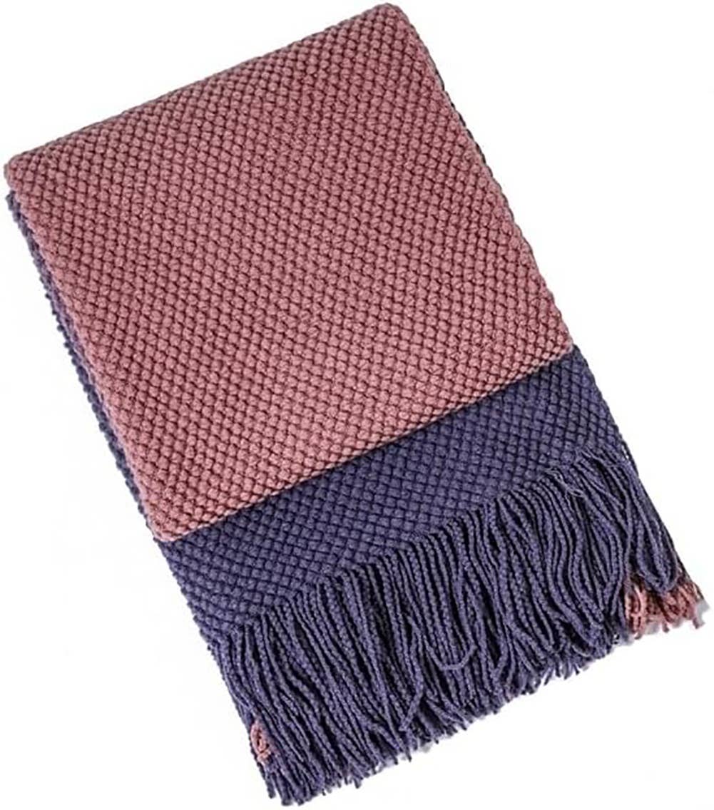 Purple Ombre Gradient Textured Throw Blanket - 50"W x 60"L