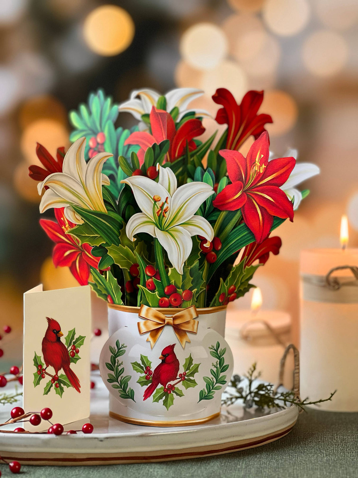 Winter Joy Pop up holiday Greeting Card