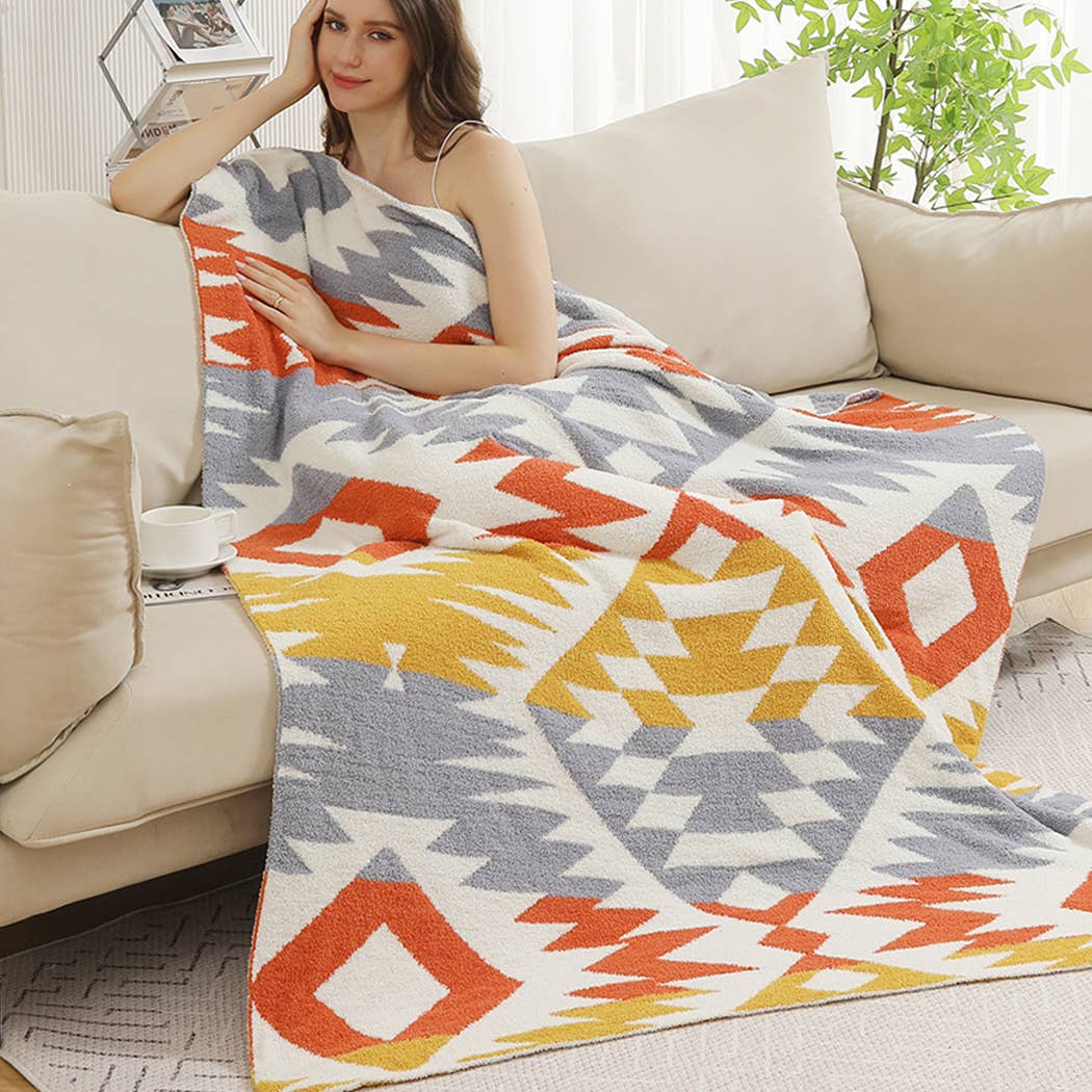 Tribal Pattern Cozy Soft Throw Blanket