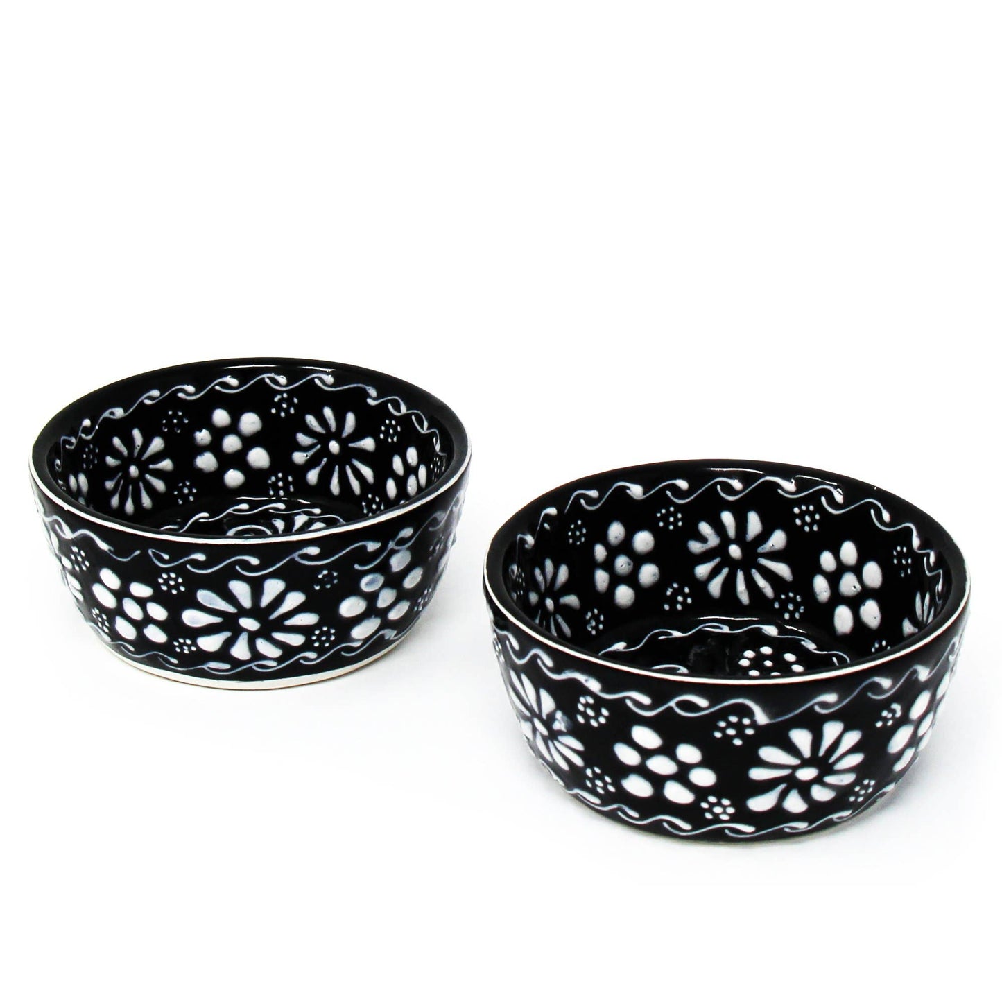 Encantada Handmade Pottery Salsa/Dip Bowl, Ink