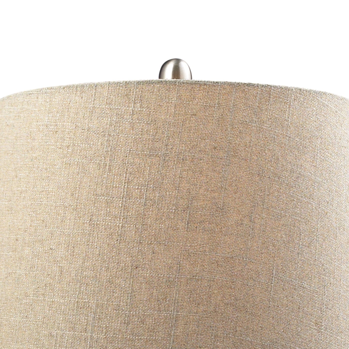 Smoked Glss Tbl Lamp Pale Green w/Metallic Linen Shade