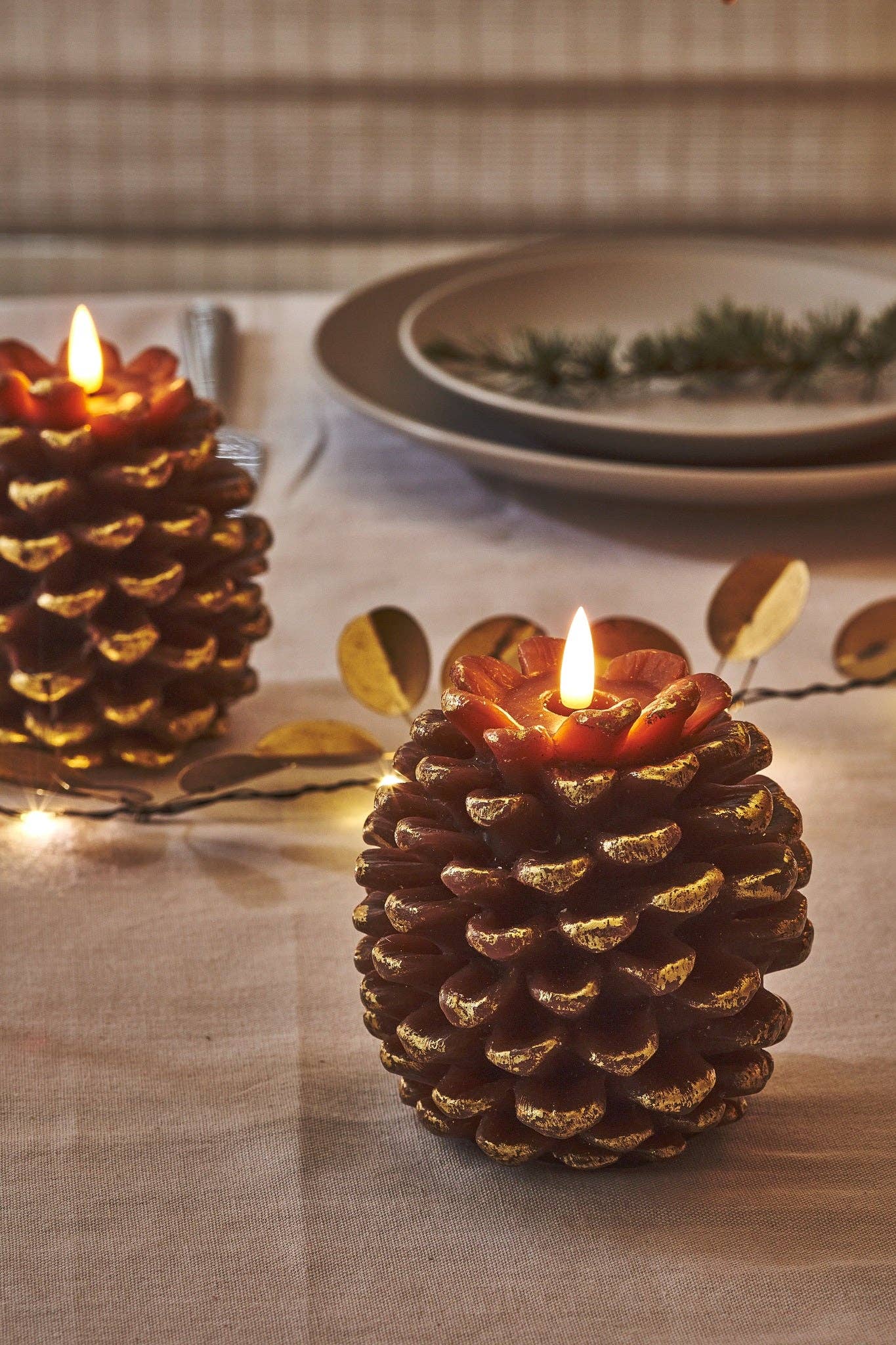LED Pinecone Candle