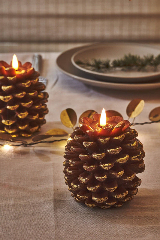 LED Pinecone Candle