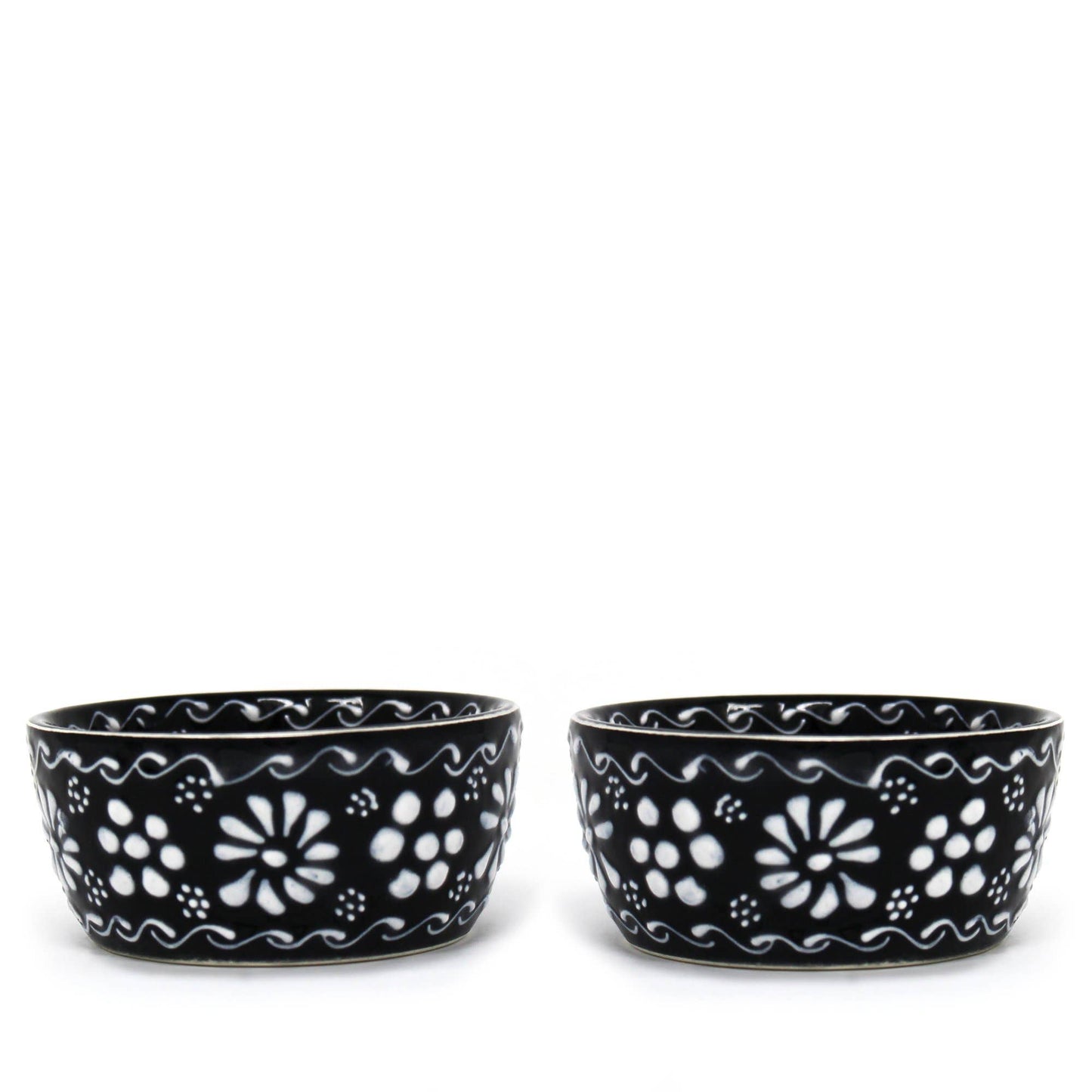 Encantada Handmade Pottery Salsa/Dip Bowl, Ink