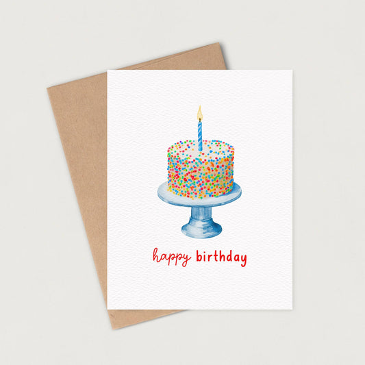 Confetti Cake Card, Happy Birthday Card