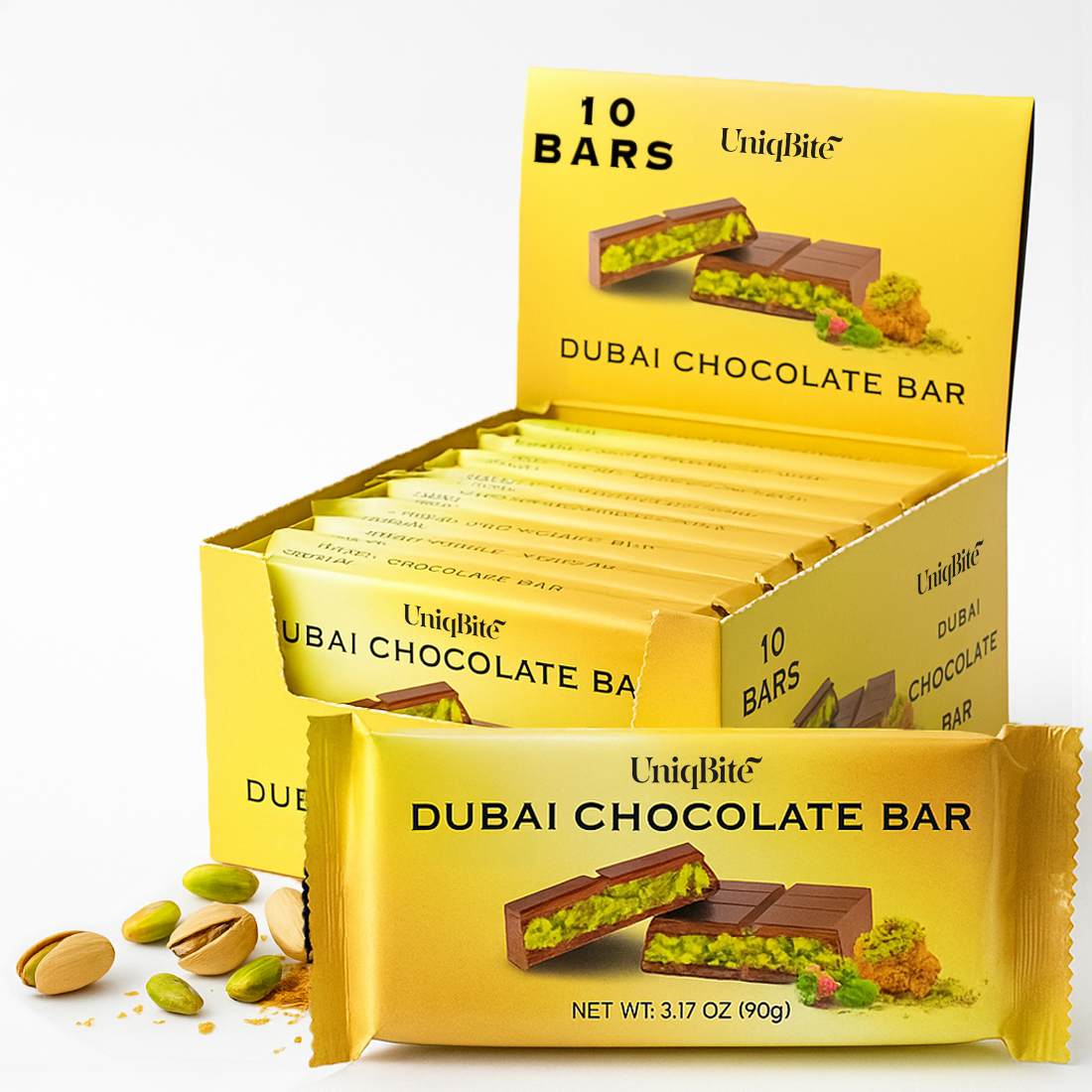 UniqBite Viral Dubai Chocolate Bar | 3.17oz (90g)