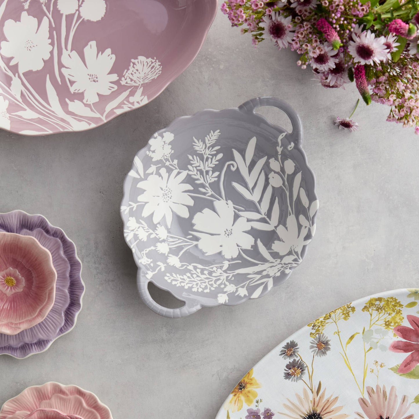 Wildflowers Wax off Round Bowl