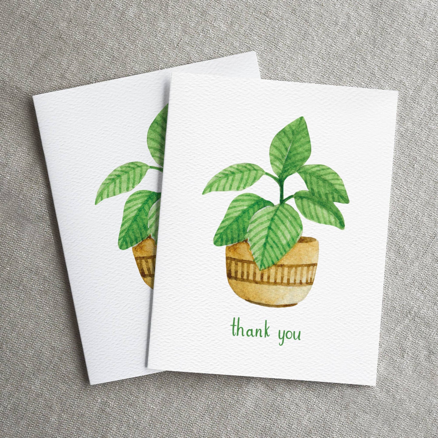 Plant Thank You Greeting Card, Botanical Card