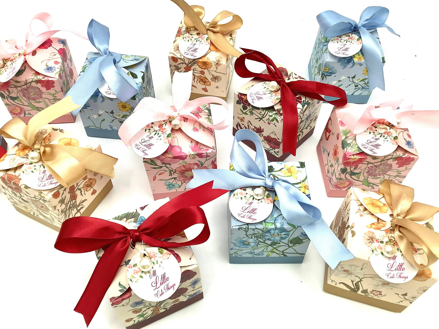 Beautiful Floral Tea Box. Black Tea with Rose Petals Teabag