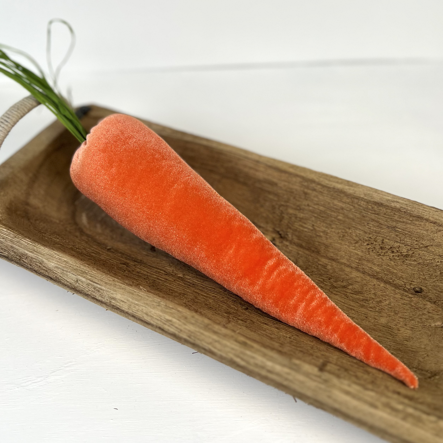 Lush Velvet Carrots Spring Basket Decor, Unique Wall Hanging