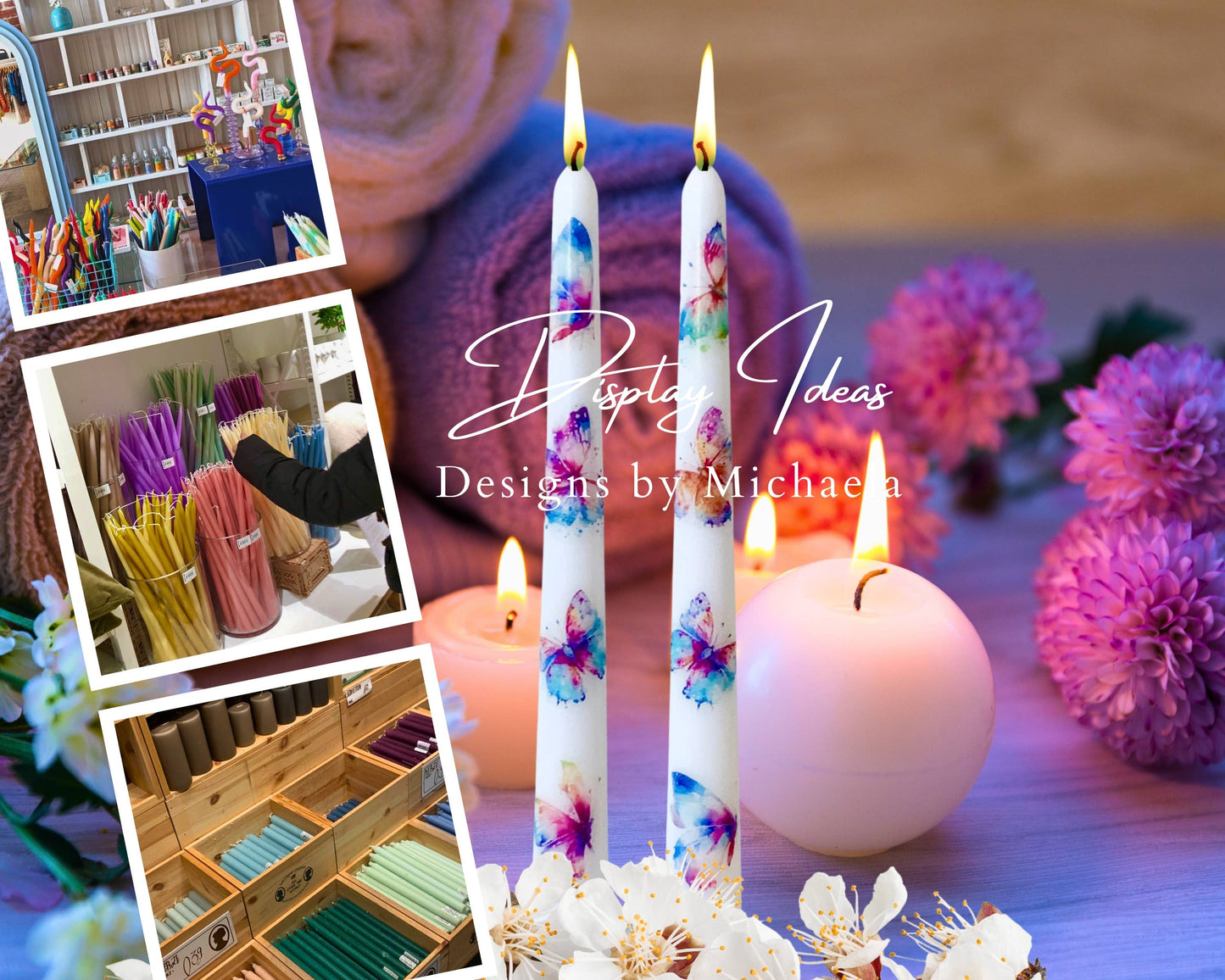 Butterfly Taper Candles Home Decor and Gift