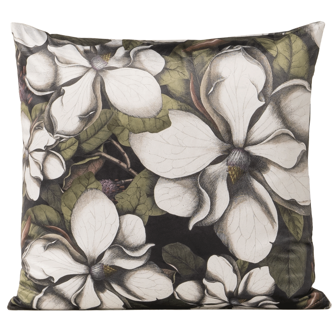 Smithsonian Sweet Magnolias Velvet Throw Pillow