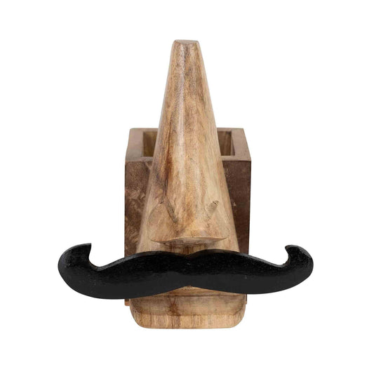 Mustache Eyeglass & Pencil Holder *