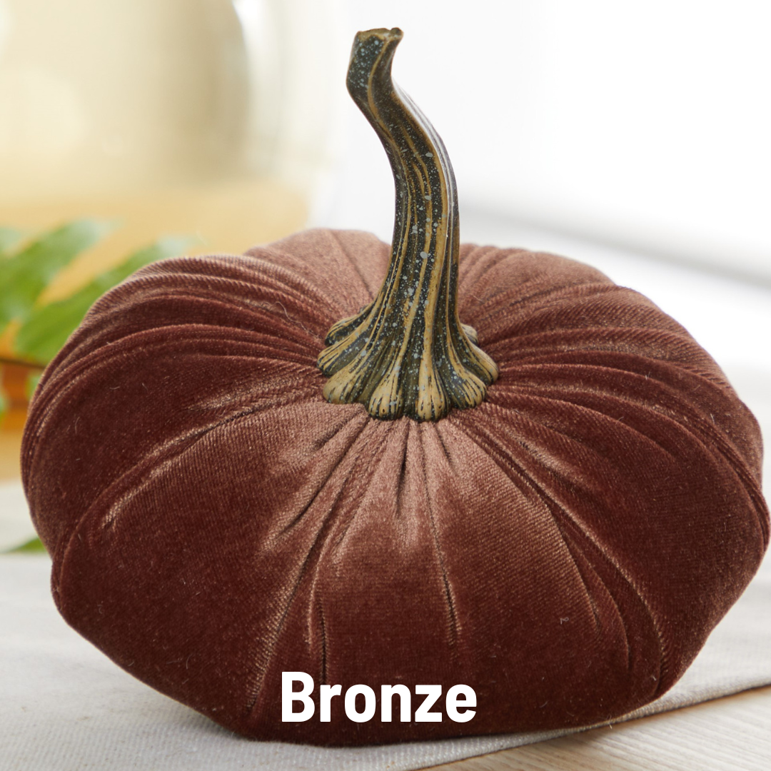 Pumpkin Large Velvet, Fall Decor, Shelf Sitter, Tablescape