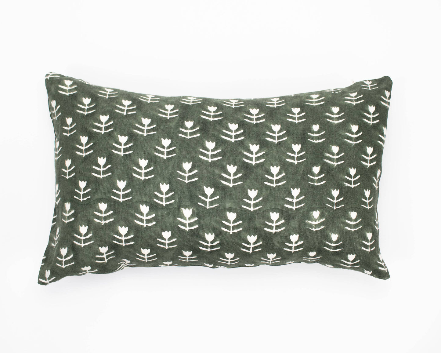 Didi - Tulip Block Print Pillow - Agave